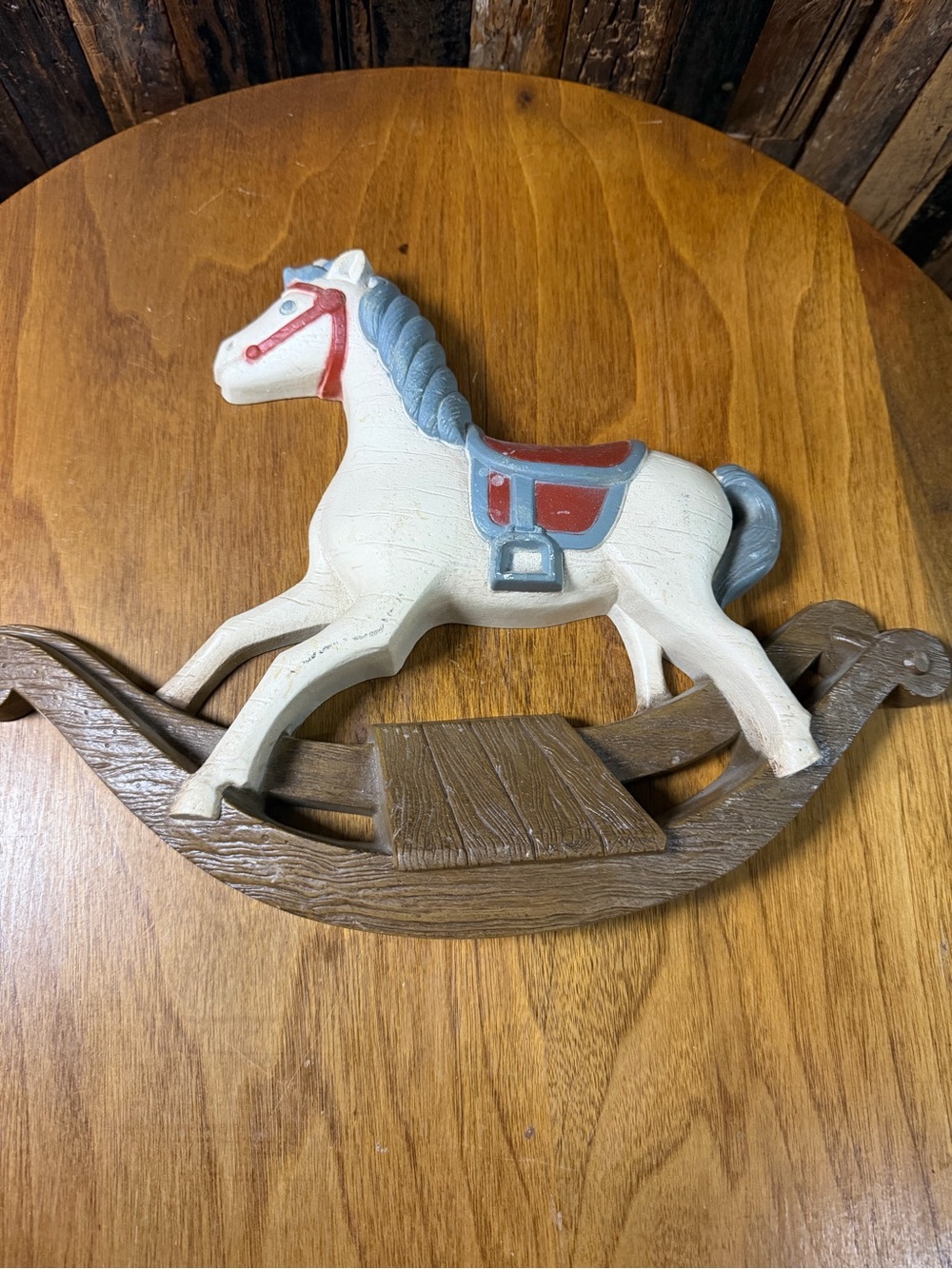 Vintage 1988 Burwood Rocking Horse Wall Plaque 2885-D Made USA Nursery Decor